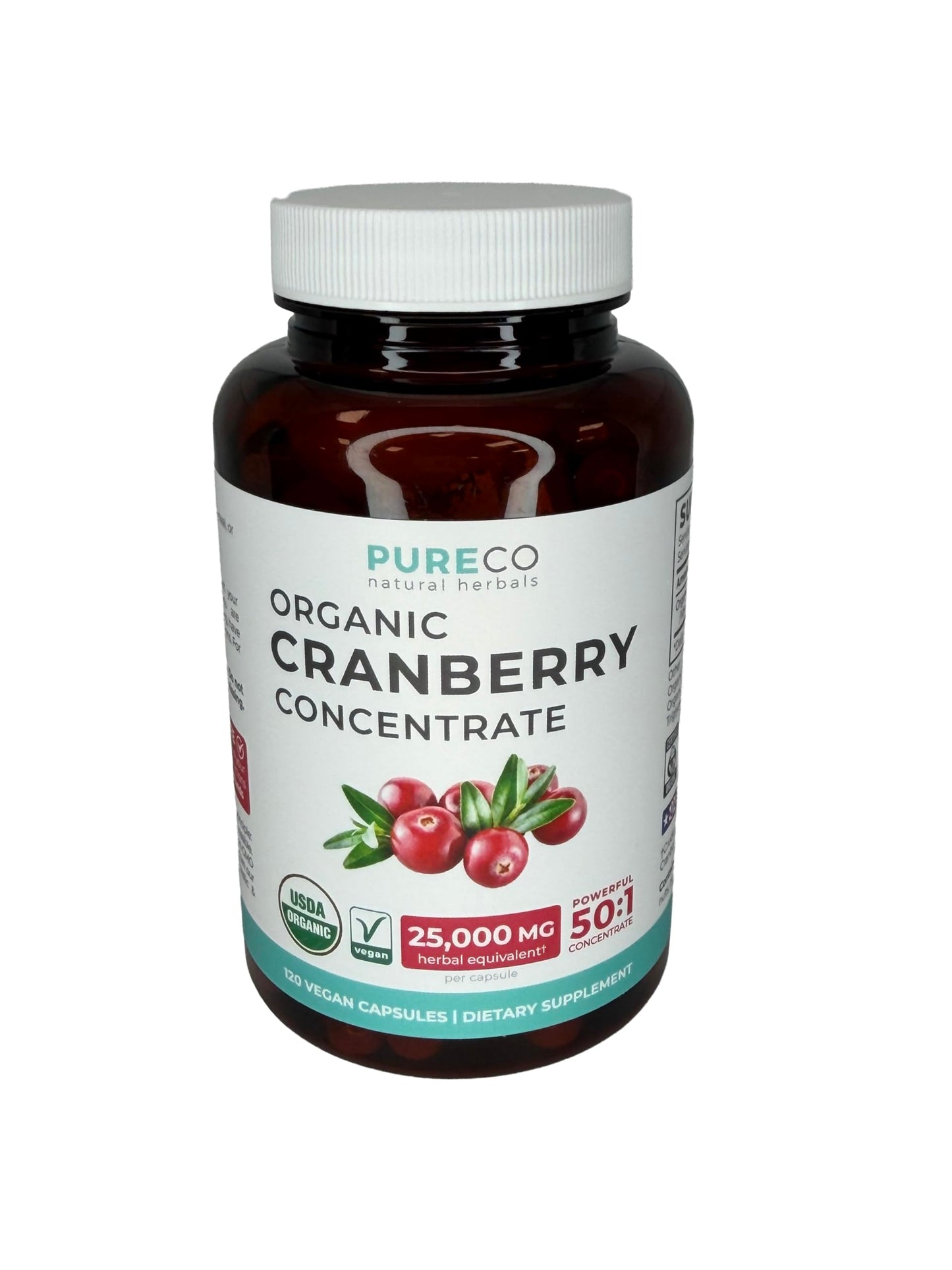 Organic Cranberry Pills - Vegan Supplement for Urinary Tract Health & Kidney Cleanse - Cranberry Pills for Women 500mg 50:1 Cranberry Concentrate Per Serving - Urinary Tract Support - 60 Capsules