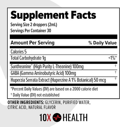 10X Health Methylated Multivitamin - Daily + Calm Kit | Multinutrient Capsules + L-Theanine & GABA Liquid Drops, 2-Pack Bundle