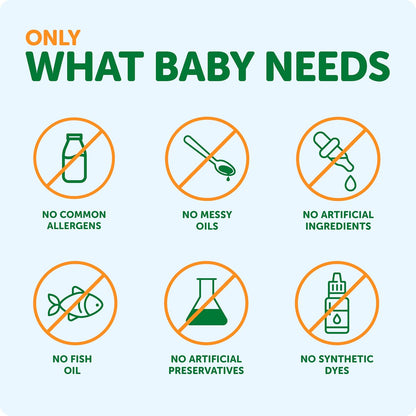 Ddrops Baby Algae DHA + ARA - 30 Sprays - Omega Essential Fatty Acids Support Brian and Eye Development - No Artificial Preservatives, Flavors or Colors