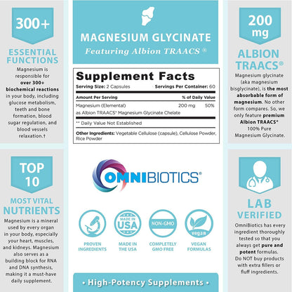 OmniBiotics The Stress Relief & Energy Support Care Package - OmniBiotics Certified Organic Ashwagandha + Magnesium Glycinate for Daily Support