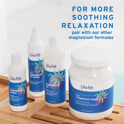 LIFE-FLO Magnesium Oil for Feet and Body - Topical Magnesium Spray Soothes Muscles, Joints When Massaged Into the Skin - Doubles as a Deodorant Spray or Bath Oil, Hypoallergenic, 8 Fl Oz