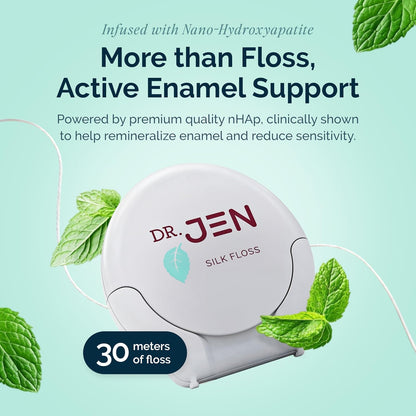 Dr. Jen 100% Italian Silk Floss, with Nano Hydroxyapatite and Xylitol