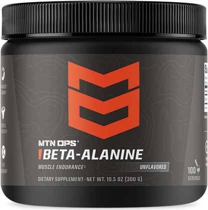 MTN OPS Beta Alanine Powder for Muscle Endurance, Pre Workout