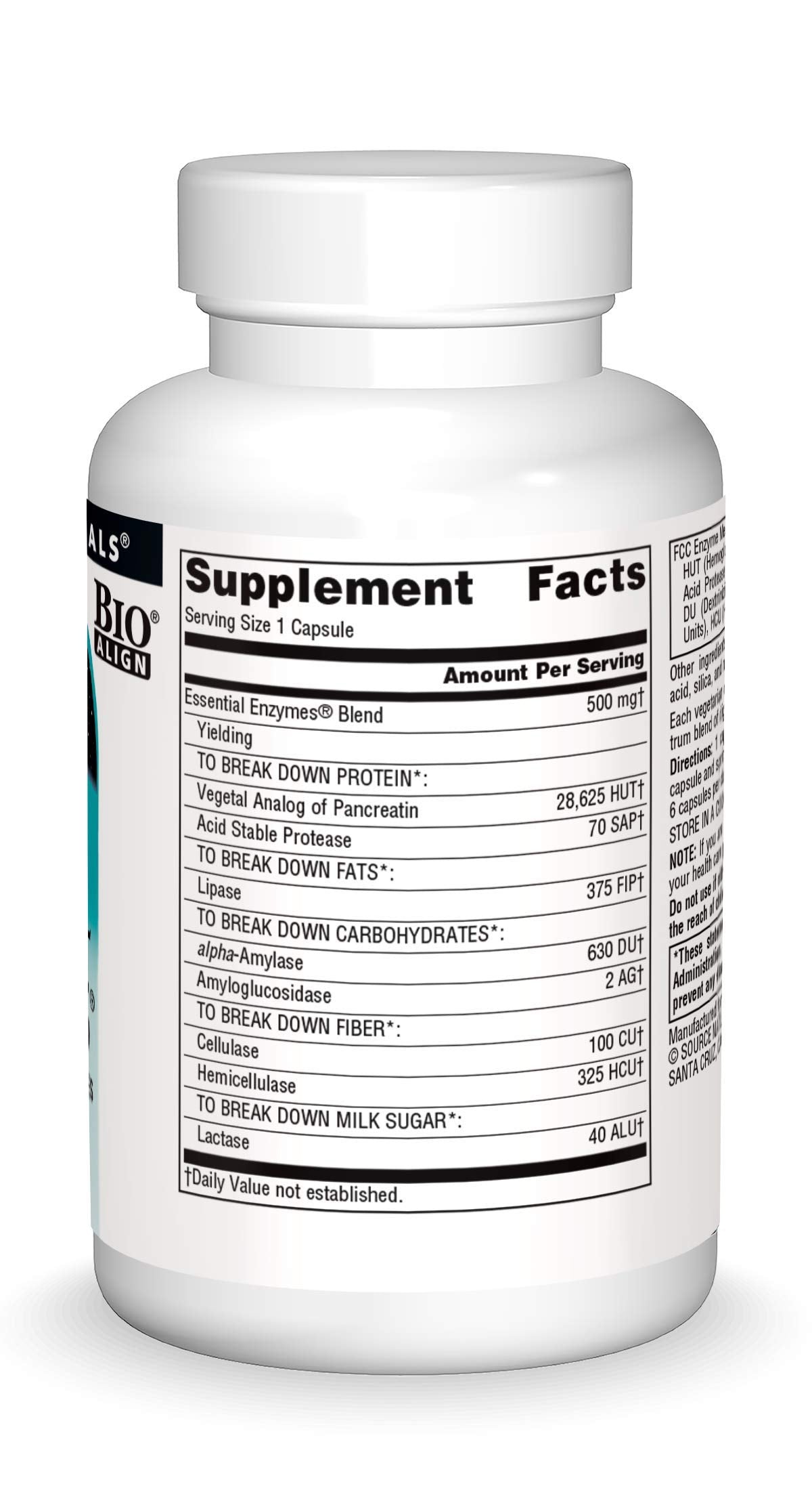 Source Naturals Essential Enzymes 500mg Bio-Aligned Multiple Enzyme