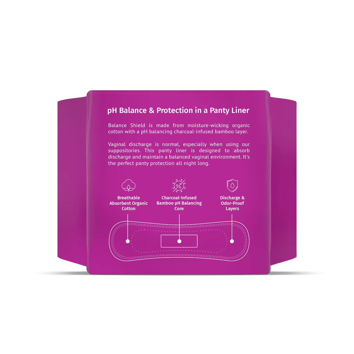 NutraBlast Balance Shield Panty Liners - Discharge & Odor-Proof Layers (180mm, 40-Pack)
