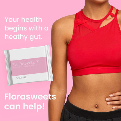 Florasweets Probiotic Chocolates | Gut Health | Chocolate for Weight Management | Metabolism Support | Sugar-Free Chocolate 3-Pack (90 Squares)