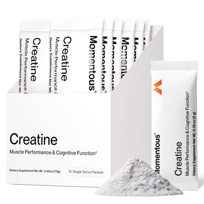 Momentous Creatine Monohydrate Powder - Creatine Powder - Supports Strength, Lean Muscle, & Recovery for Men & Women - NSF Certified for Sport - 5 g per Serving - 90 Servings