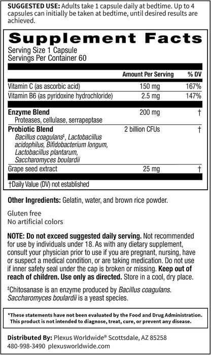 Plexus® ProBio 5®, 60 Capsules | 4 billion CFU from 5 probiotic strains to support gut microbiome balance, healthy digestion, and intestinal yeast balance