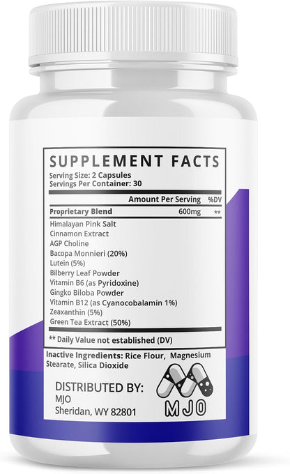 Nervelin Capsules, All Natural Nerve Supplement Pills 1-Pack, 60 Capsules