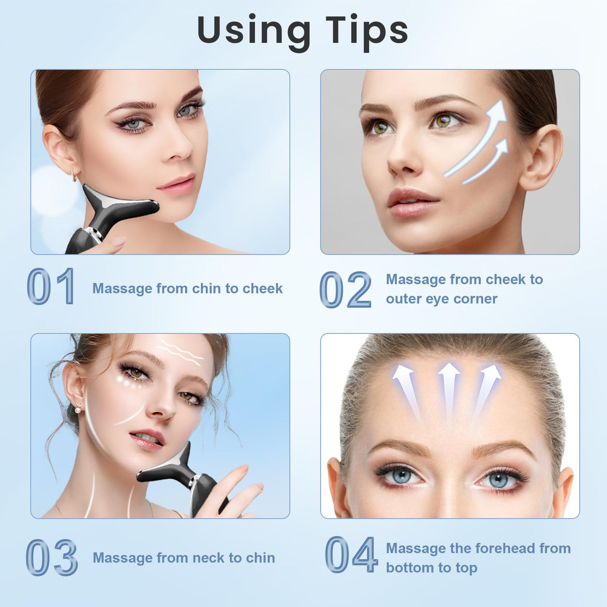 YAYIET Vibration Face and Neck Massager - Triple-Action Wrinkle Remover for Skin Care