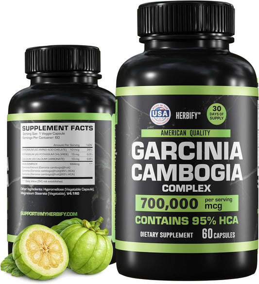 Garcinia Cambogia Wellness Support Supplement for Women & Men - Herbal Extract with Antioxidant Properties - Energy Booster for Daily Vitality and Digestive Support - 60 Count
