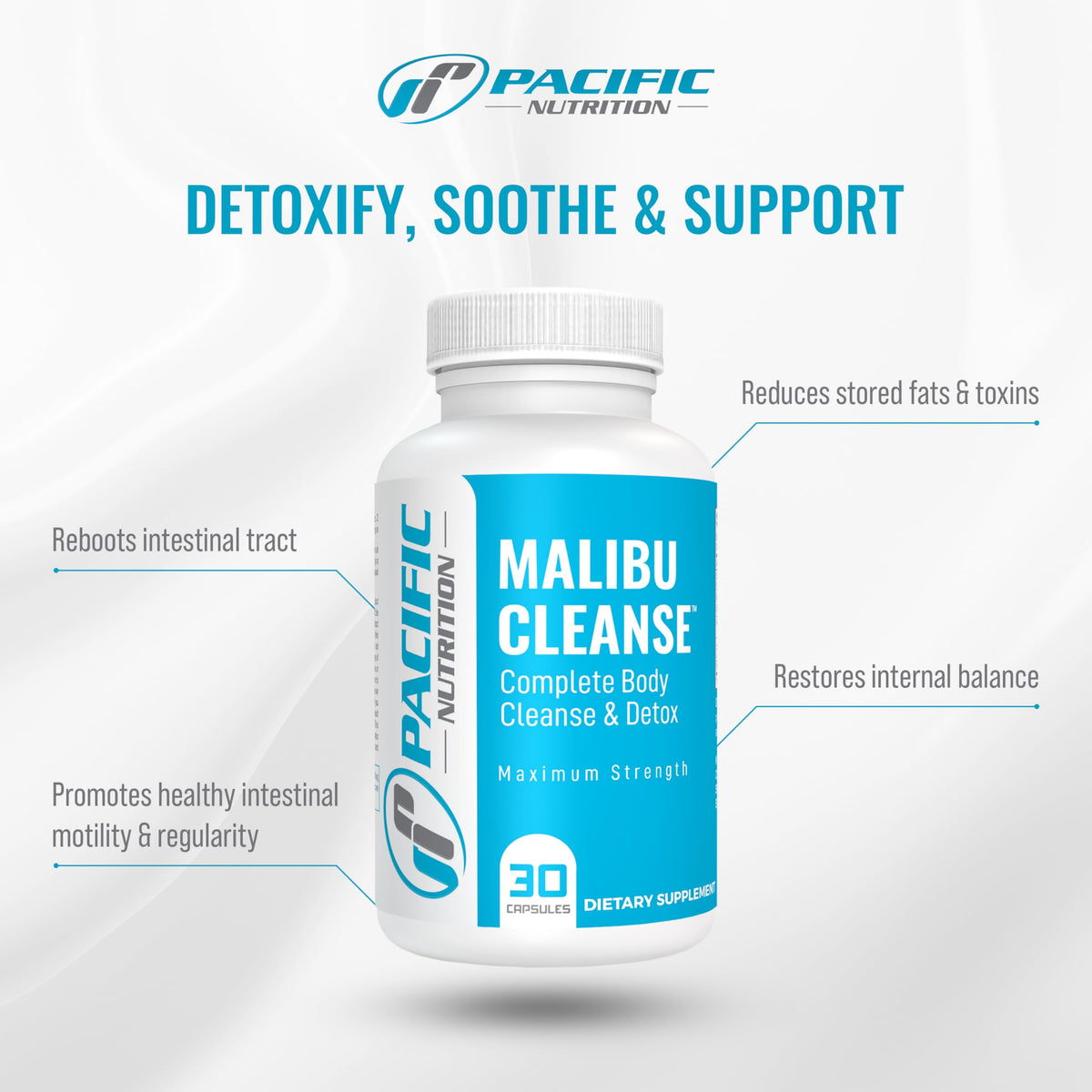 Pacific Nutrition Full Body Detox - Malibu Cleanse Complete Body & Intestinal Cleanse