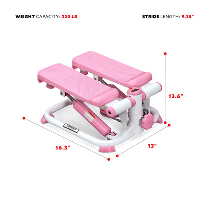 Sunny Health & Fitness Mini Stepper for Exercise Low-Impact Stair Step Cardio Equipment