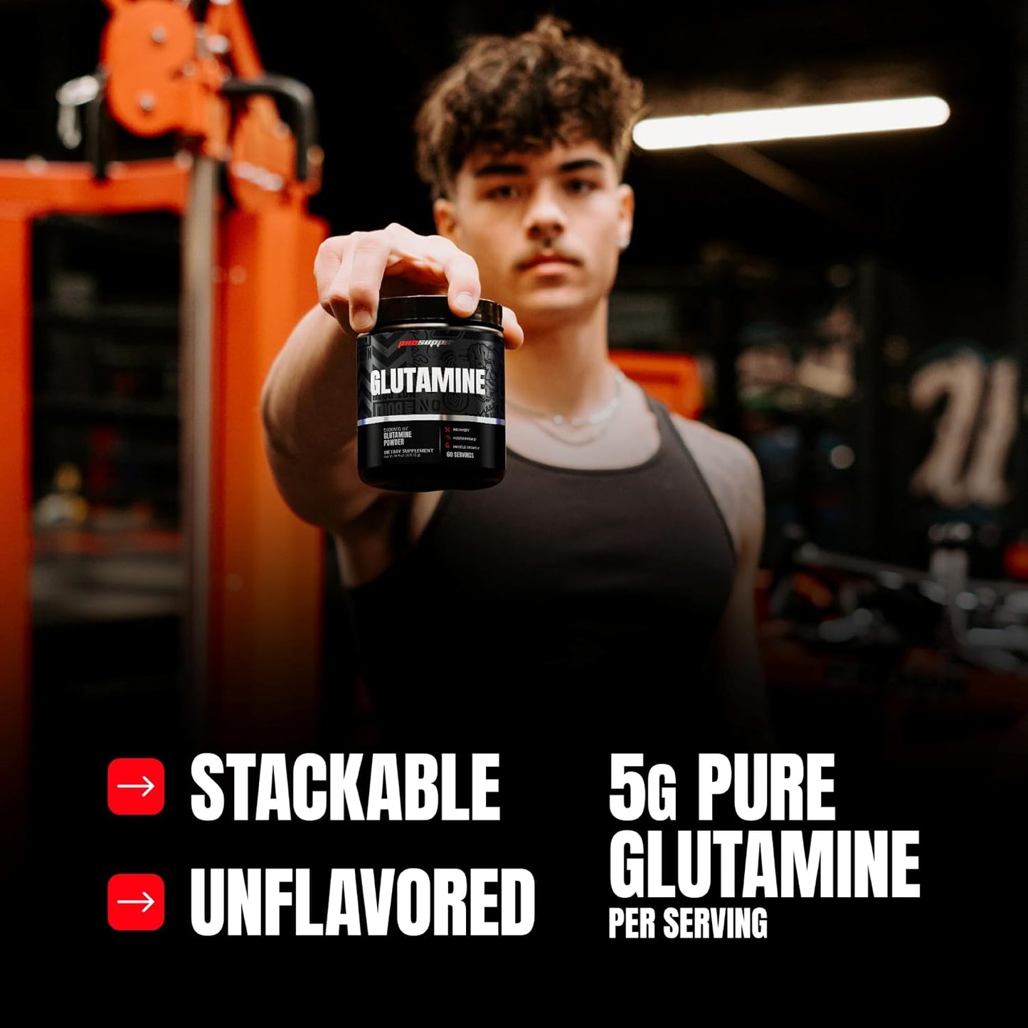 ProSupps Glutamine Powder for Men & Women - 5000mg L-Glutamine Workout Supplement for Muscle Recovery, Immune Support & Gut Health - Zero Sugar & Carbs, Gluten-Free - Unflavored, 60 Serving