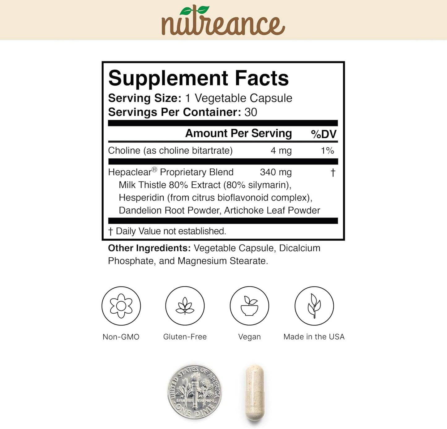 Liver Support Supplement with Hesperidin, Vegan, Gluten-Free | Promotes Healthy Liver Function, Detox, and Cleanse with Milk Thistle for Less Bloating and Better Digestion, 30-Day Supply