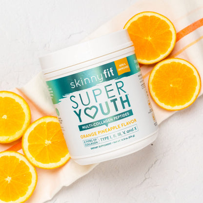 SkinnyFit Super Youth Orange Pineapple Multi-Collagen Peptides Plus Apple Cider Vinegar