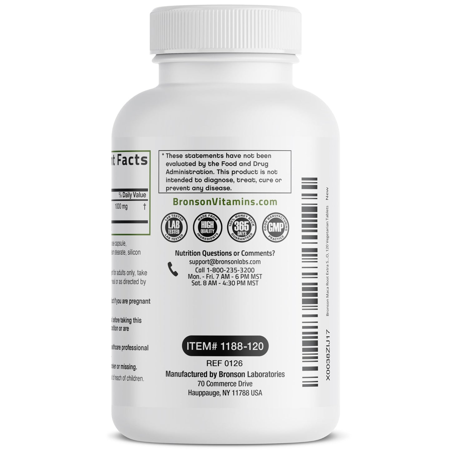 Bronson Maca Root Extra Lepidium Meyenii, Non-GMO, 90 Vegetarian Capsules
