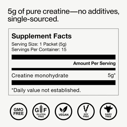 Momentous Creatine Monohydrate Powder - Creatine Powder - Supports Strength, Lean Muscle, & Recovery for Men & Women - NSF Certified for Sport - 5 g per Serving - 90 Servings