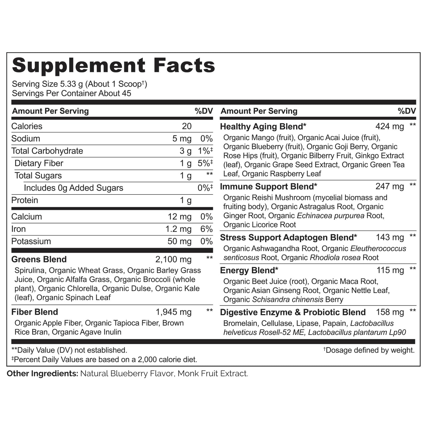 NATURELO Raw Greens Superfood Powder 480 Grams, Mixed Berry - Supports Energy, Immunity and Detox - Includes Spirulina, Wheat Grass and Organic Greens for Whole Food Nutrition