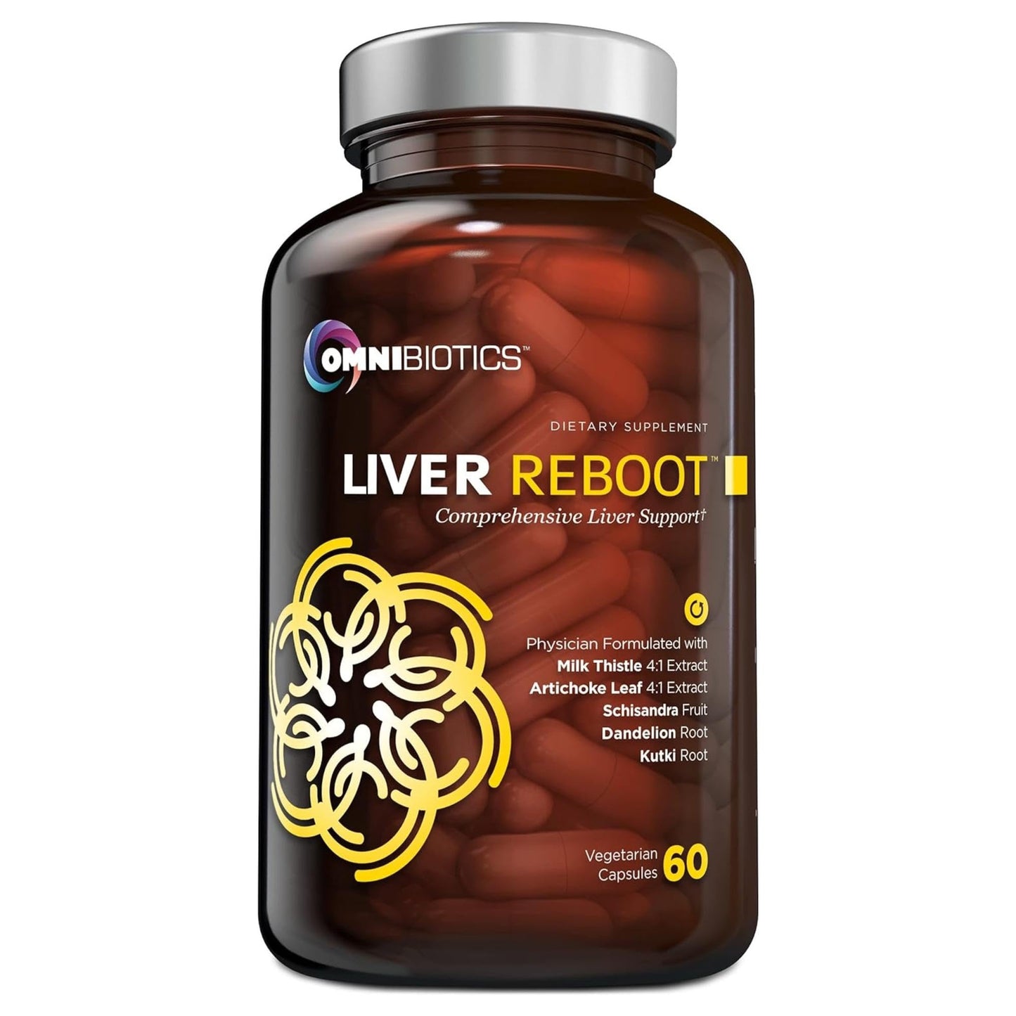 OmniBiotics Liver Cleanse Detox & Repair Supplement – Milk Thistle, Dandelion Root, Alpha Lipoic Acid, Artichoke Extract, Schisandra, Silymarin – 60 Vegan Capsules