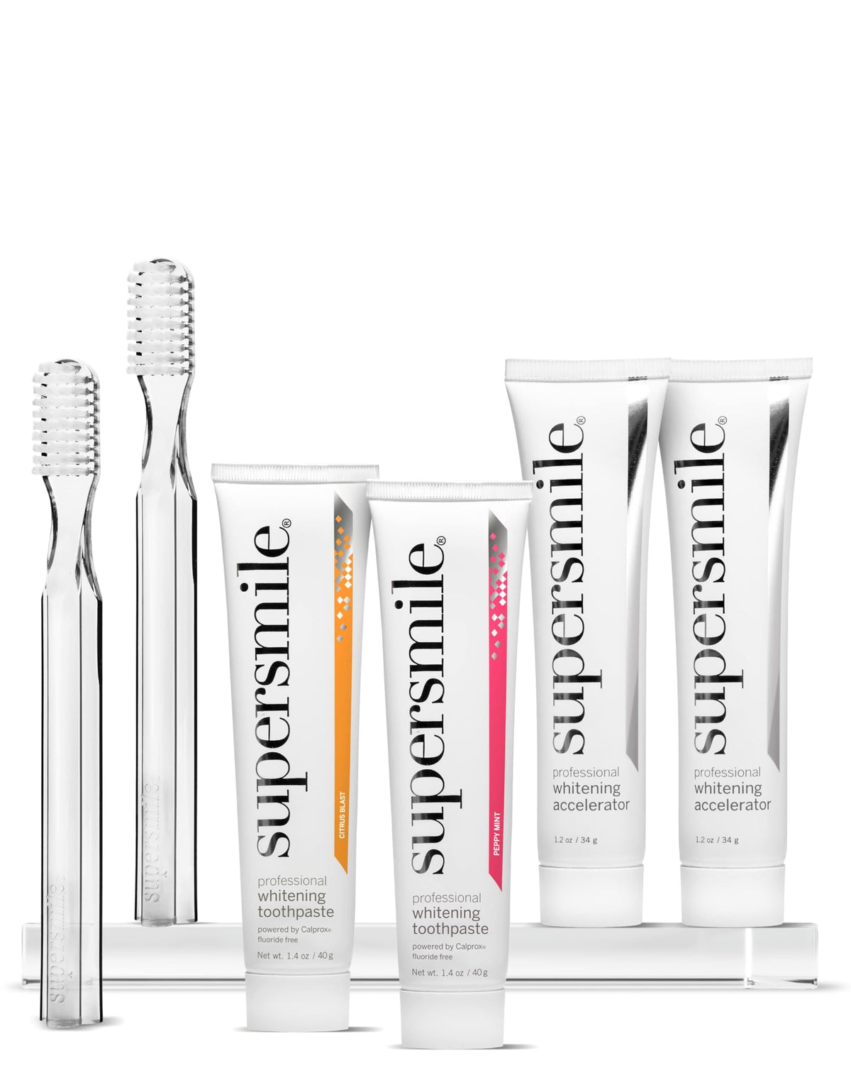 Supersmile Fluoride-Free Whitening Gift Set, Citrus Blast + Travel Bag
