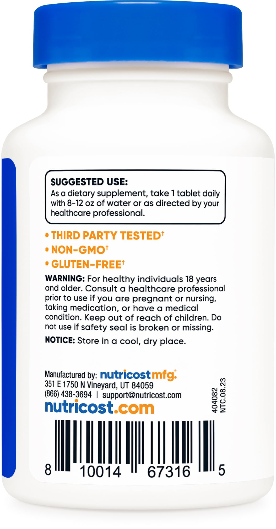Nutricost Chromium 1000mcg, 240 Tablets - Gluten Free, Non-GMO