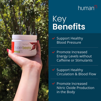 HumanN SuperBeets Original Apple - Beet Root Powder - Nitric Oxide Boost for Blood