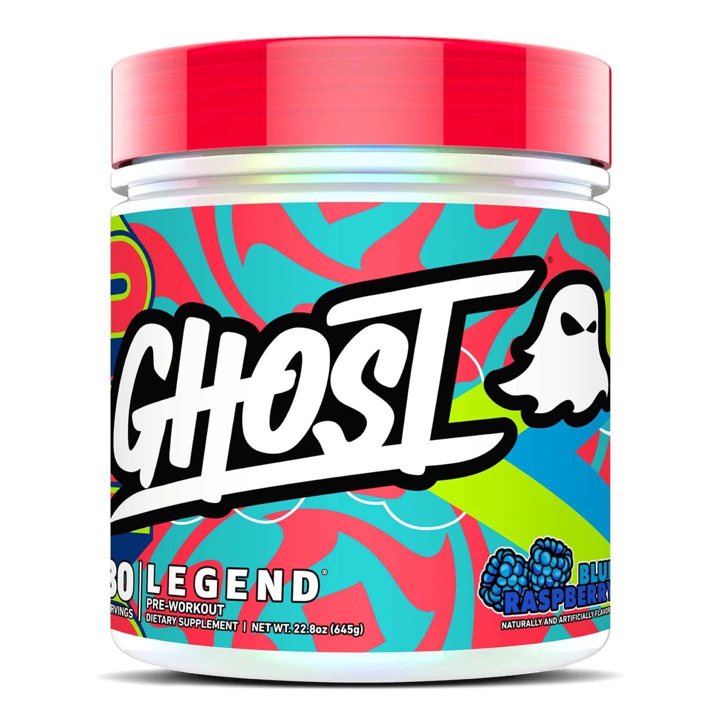 GHOST Legend Pre Workout Powder, Sonic Cherry Limeade - 30 Servings – Pre-Workout for Men & Women with Choline, L-Citrulline, & Beta Alanine for Energy & Focus