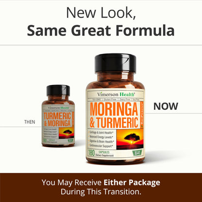 Moringa Capsules 4:1 Extract with Organic Turmeric & BioPerine 60 Capsules