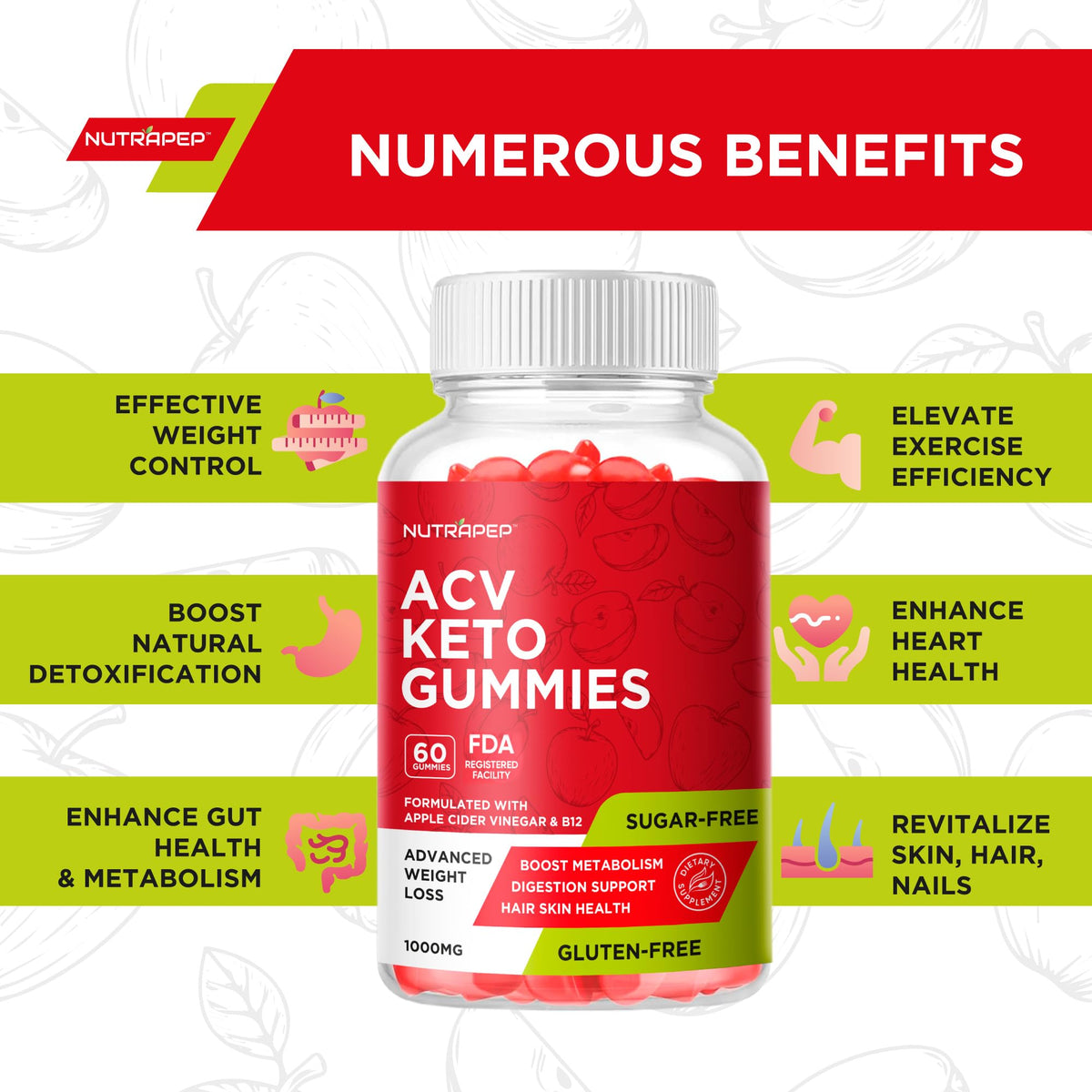 Keto Acv Gummies for Advanced Weight Loss & Belly Fat Burn - Pro Active Super Apple