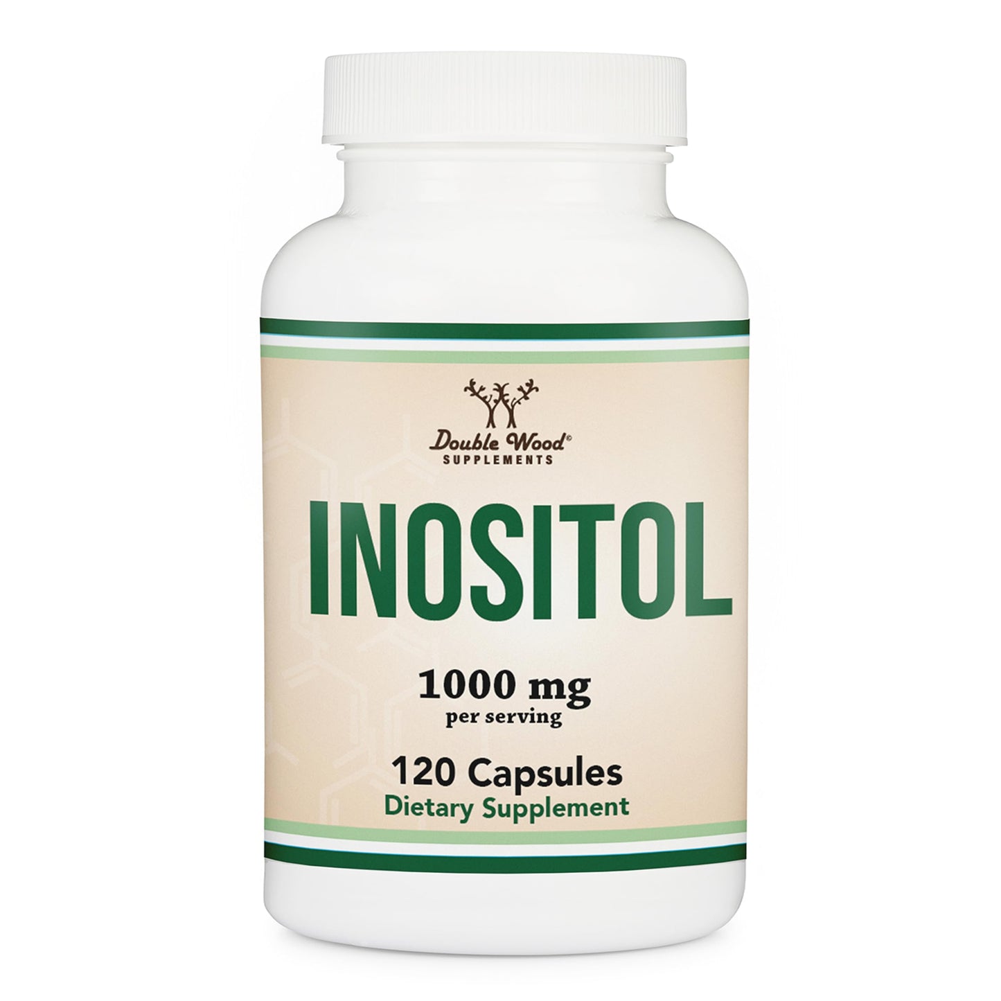 Inositol Capsules (Myo Inositol) 1000mg Health Support for Women (60 Count)(No Fillers, Vegan Safe, Gluten Free) by Double Wood