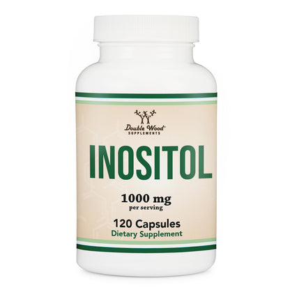 Inositol Capsules (Myo Inositol) 1000mg Health Support for Women (60 Count)(No Fillers, Vegan Safe, Gluten Free) by Double Wood