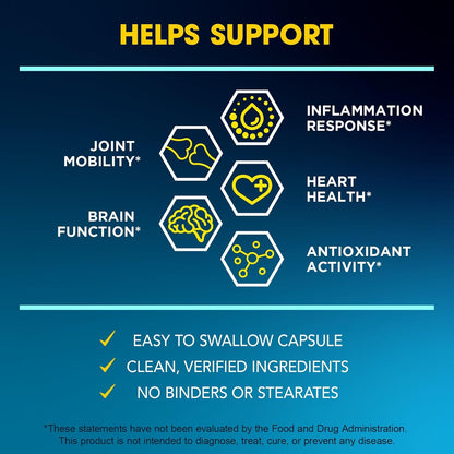 BioEmblem Turmeric Curcumin with Clinically Studied TurmiPure - 1 Small Cap Daily, 24x More Absorption Than Others - Joint Support, Healthy Inflammation Tumeric Supplements - Non-GMO - 30 Servings