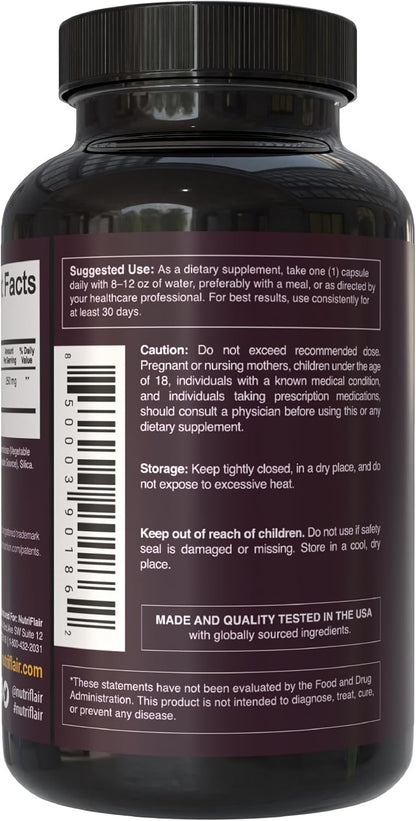 NutriFlair DihydroBerberine 250 mg (GlucoVantage®), 60 Capsules | High Bioavailability Berberine Supplement, Advanced Metabolic & Daily Wellness Support, 2-Month Supply