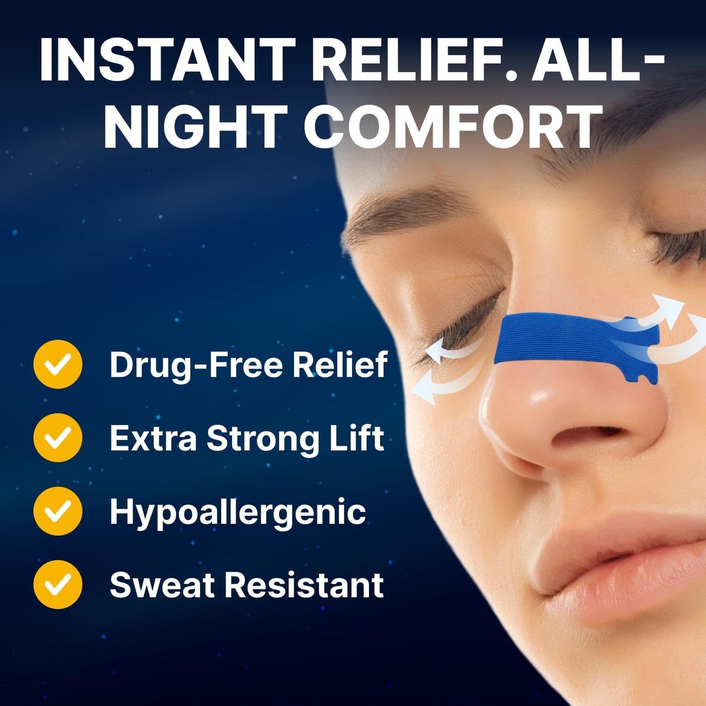 Wellamoon Sleep & Nasal Strip Bundle — Night-time Patch + Nasal Breathing Strips for Better Rest & Comfort