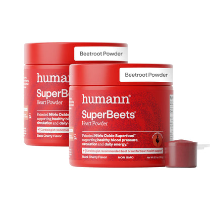 HumanN SuperBeets Beet Root Powder - Non-GMO Beetroot Superfood - Nitric Oxide Supplement for Heart Health, Circulation & Blood Pressure Support - Black Cherry, 30 Servings