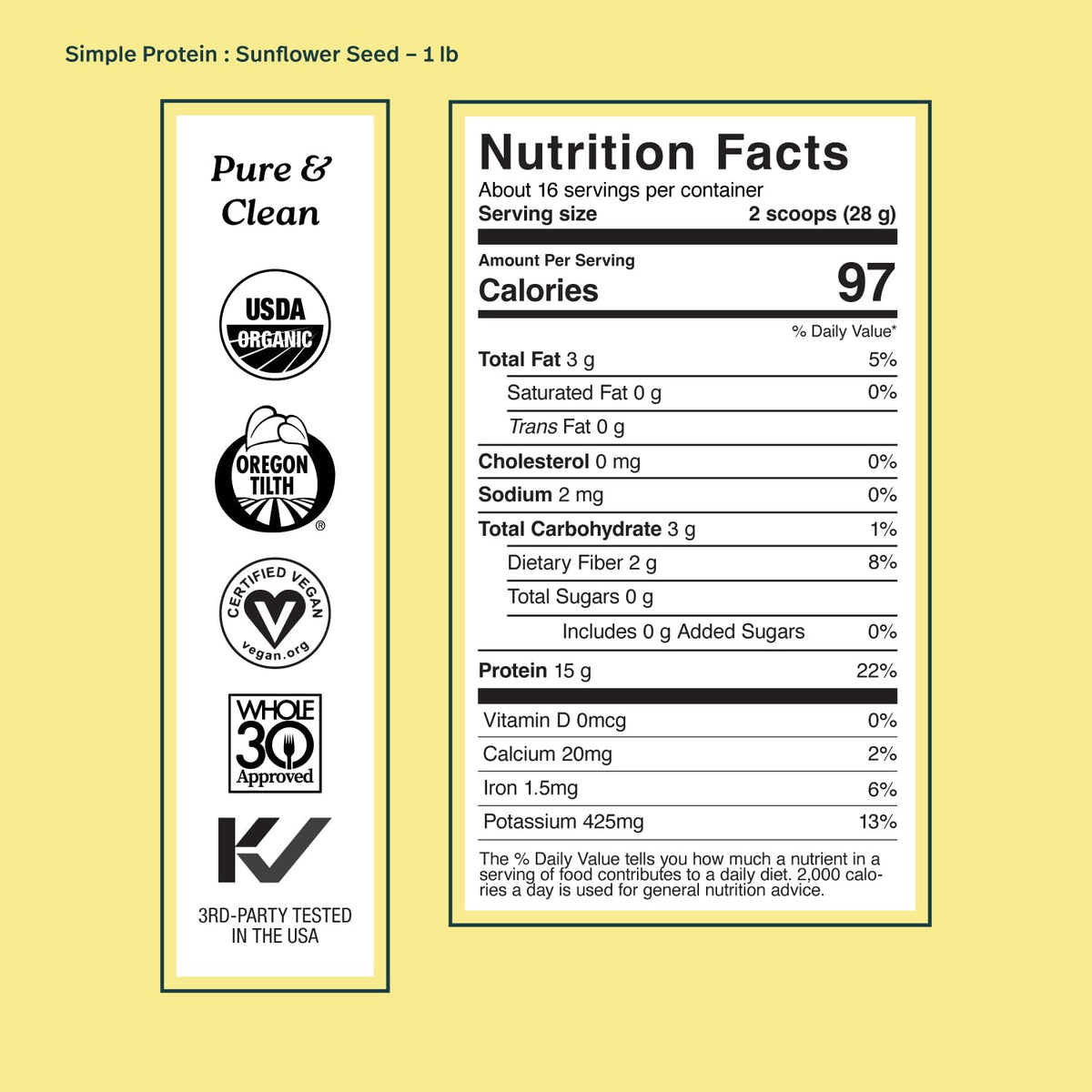Sprout Living Organic Pumpkin Seed Protein Powder, Unflavored, 20 Grams of Plant Based Protein Powder Without Artificial Sweeteners, Non Dairy, Non-GMO, Vegan, Gluten Free (1 Pound, 14 Servings)
