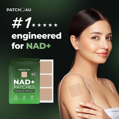 NAD Patches for Women & Men | NAD+ Patch for Energy & Healthy Aging | With CoQ10 & Nicotinamide, 60 Day Supply