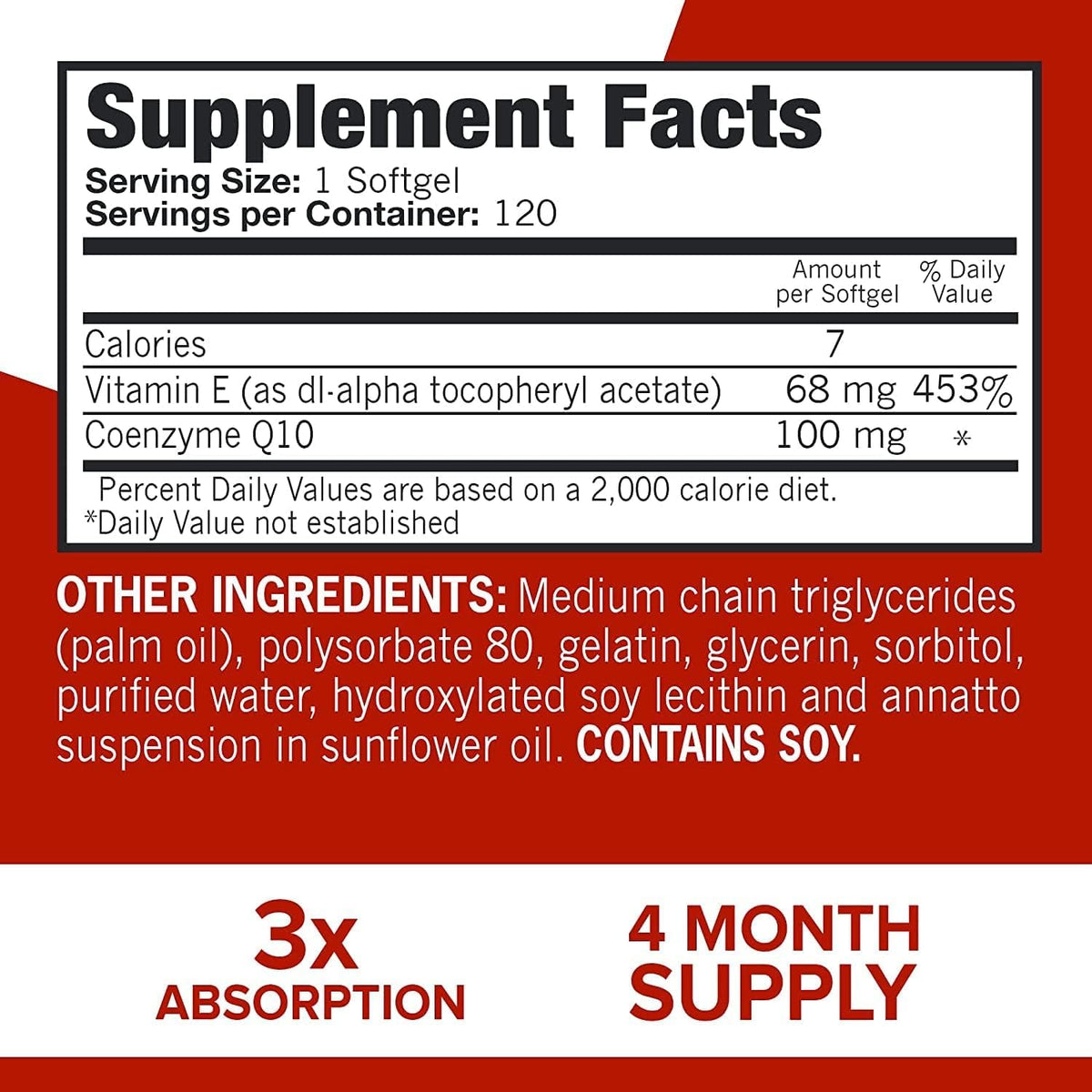 Qunol CoQ10 100mg Softgels, 3X Better Absorption 4 Month Supply + 120 Count Magnesium