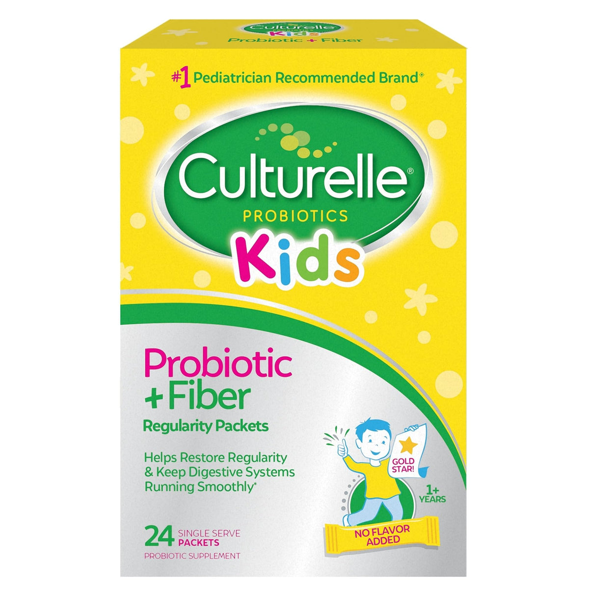 Culturelle Kids Probiotic + Fiber Packets (Ages 3+) - 24 Count - Digestive Health & Immune