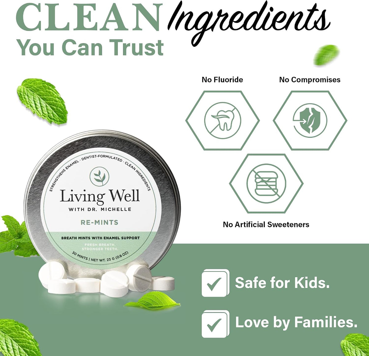 Fresh Breath Oral Care System, Remineralizing Breath Mints + Mint Mouthwash