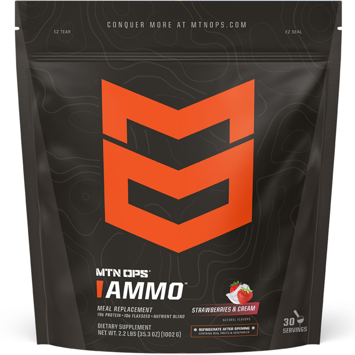 MTN OPS Ammo Meal Replacement Protein Powder, Peanut Butter Chocolate