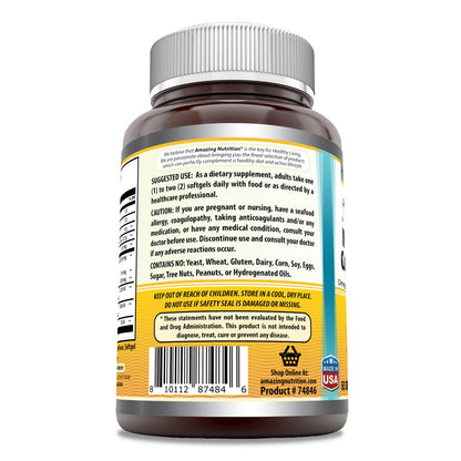 Amazing Omega Norwegian Cod Liver Oil 1250 Mg Softgels Supplement | Omega-3, EPA, DHA, Vitamin A, Vitamin D & Vitamin E (Lemon | 120 Count)