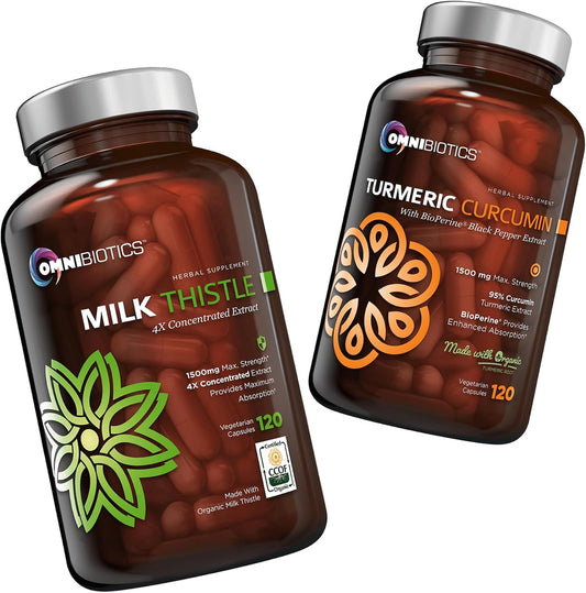 Milk Thisle Capsules + Organic Turmeric Curcumin