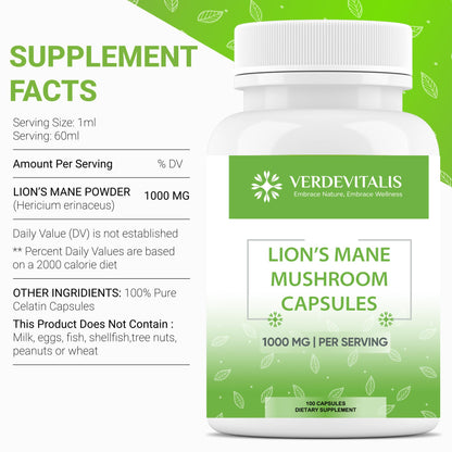 Lion's Mane Extract - Daily Mushroom Supplement for Memory, Focus & Clarity - Brain Booster- Mushroom Drops for Brain Health Support -Made in USA- 2 Fl Oz