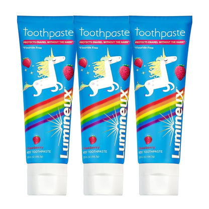 Lumineux Kids Toothpaste, Strawberry, Fluoride & SLS Free, 3.75 oz