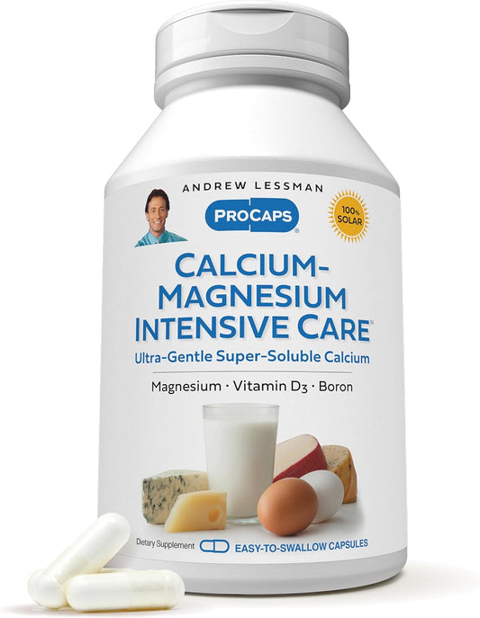 Andrew Lessman ProCaps Calcium Magnesium Intensive Care, 600 Capsules | Highly soluble calcium and magnesium formula that's gentle on sensitive stomachs while supporting bones, muscles and nerves.