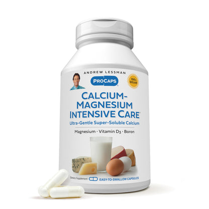 Andrew Lessman ProCaps Calcium Magnesium Intensive Care, 600 Capsules | Highly soluble calcium and magnesium formula that's gentle on sensitive stomachs while supporting bones, muscles and nerves.
