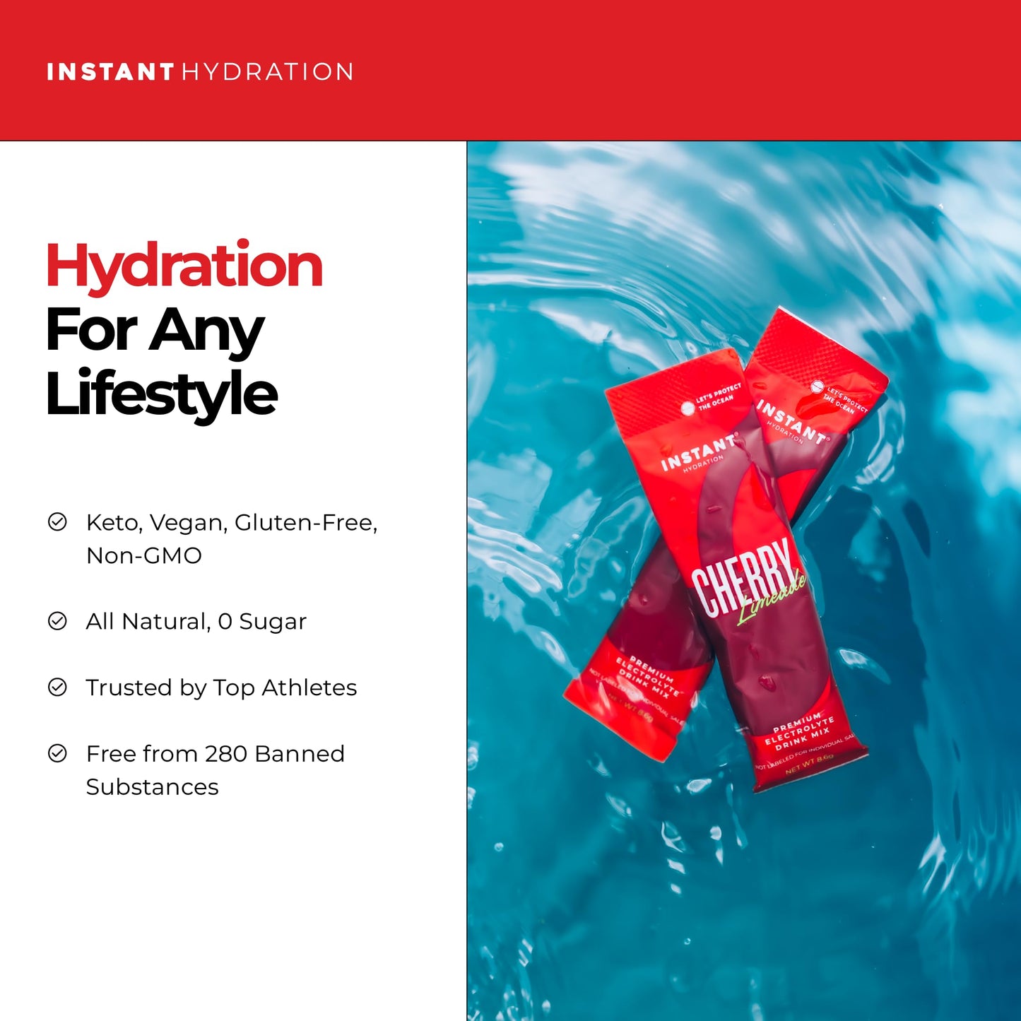 Instant Hydration Sugar Free Electrolytes Powder Packets Variety Pack - Watermelon, Raspberry, Lemon Lime Drink Mix & Travel Essentials with Magnesium and Potassium - Post Workout Recovery - 20 Sticks