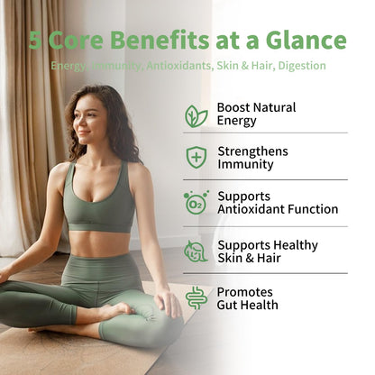 Moringa Capsules 800 mg Moringa 10:1 Extract – Vegan, Non-GMO, Gluten Free Superfood Supplement for Energy & Immune Health – 120 Capsules (1 Bottle)